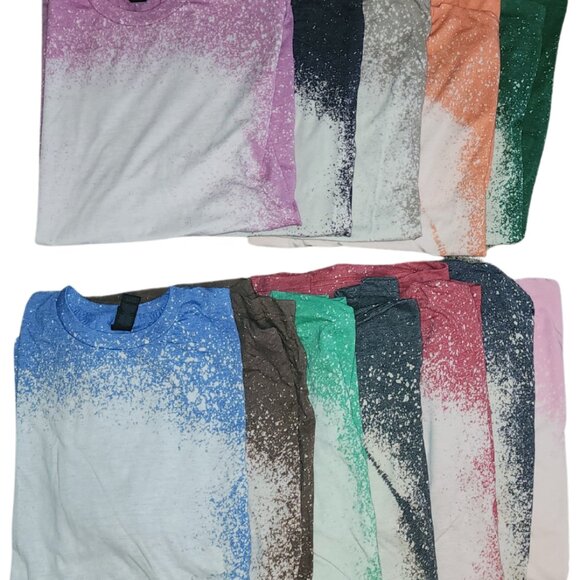 Blank Bleached Shirts *12 Shirt Bundle of Blank Bleached Tees!! Softstyle - Picture 7 of 10